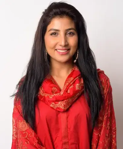 portrait young beautiful persian woman wearing traditional clothing against white wall ezgif.com crop